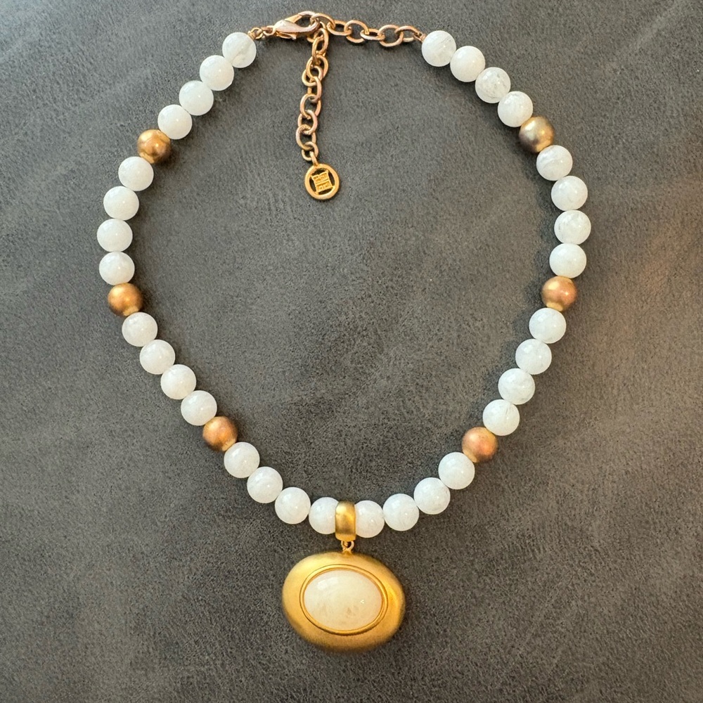 Vintage Givenchy Beaded Necklace with Pendant